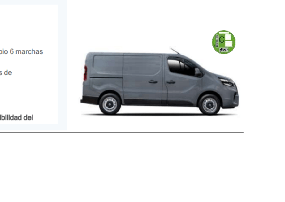 Renting Nissan Primastar Furgón