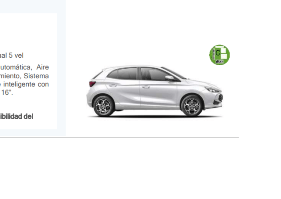 Renting MG MG3